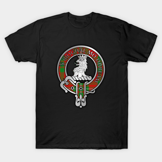 Clan MacGregor Crest & Tartan T-Shirt by Taylor'd Designs